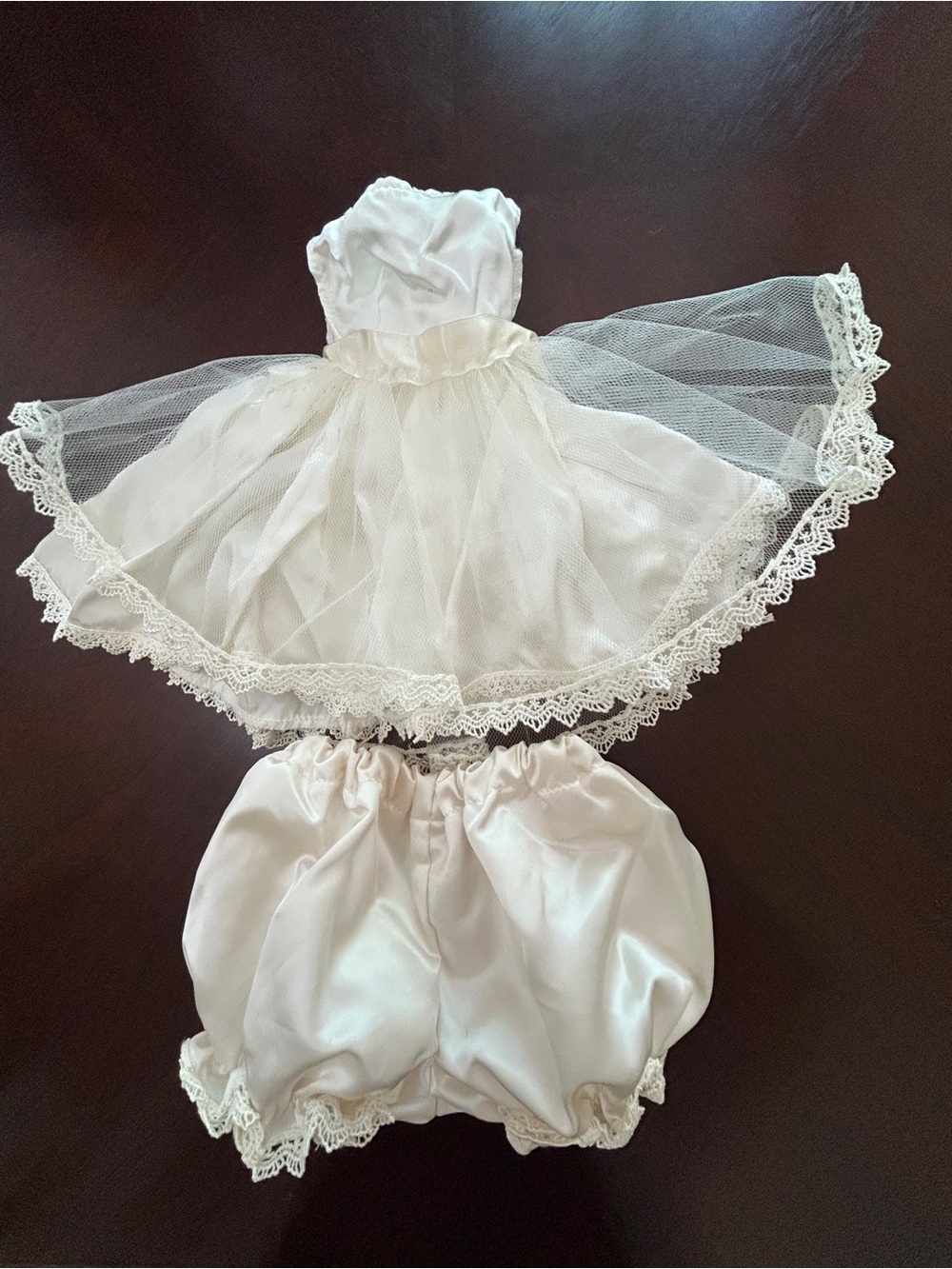 Vintage Lee Middleton Original Dolls White Lace Christening Outfit 3 Pc